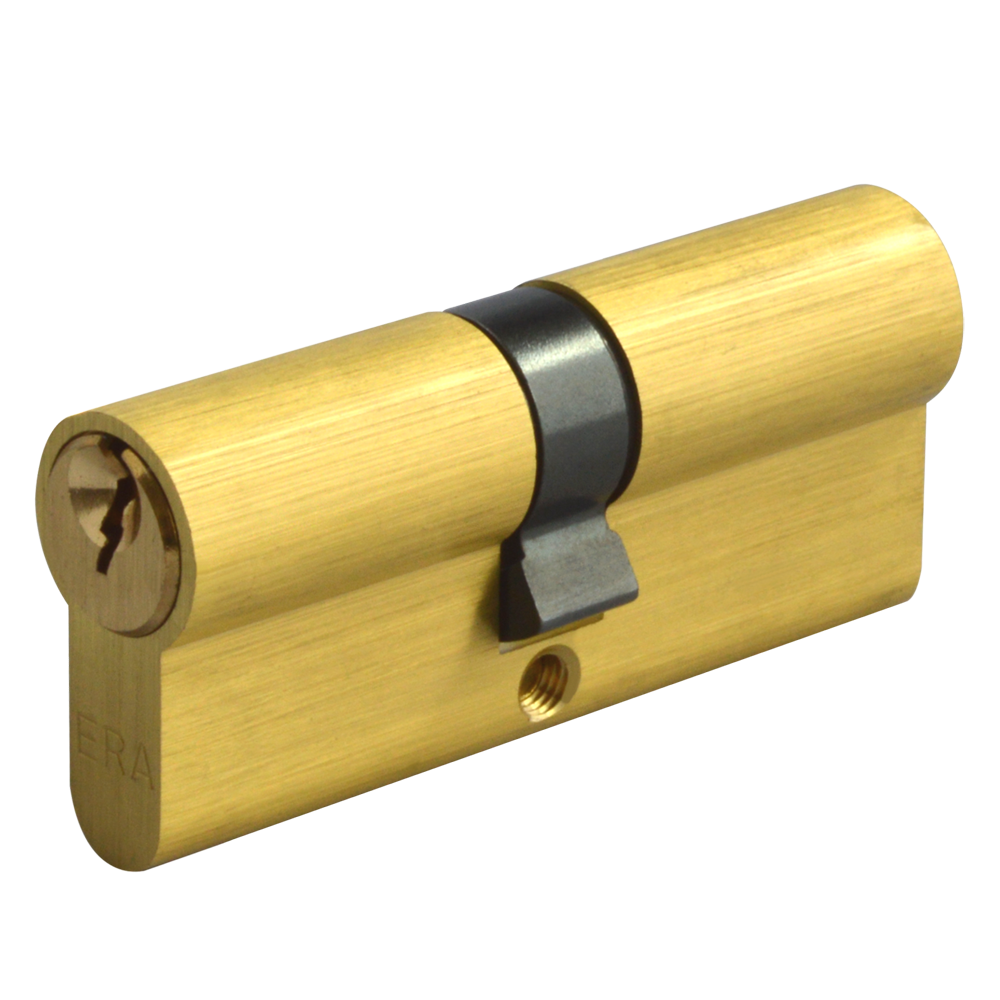 ERA 6-Pin Euro Double Cylinder 75mm 35/40 30/10/35 Keyed To Differ - Polished Brass