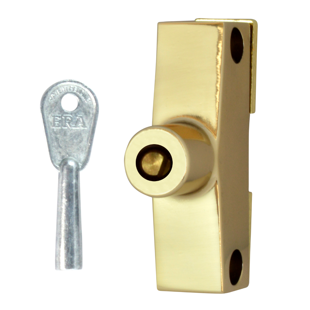 ERA 801 & 802 Automatic Window Snap Lock Std Key 1 Lock + 1 Key Pro - Polished Brass