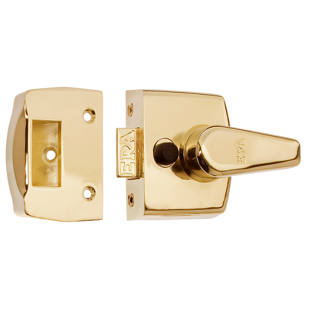 ERA 1430 & 1450 Non-Deadlocking Nightlatch 40mm Case Cyl - Polished Brass