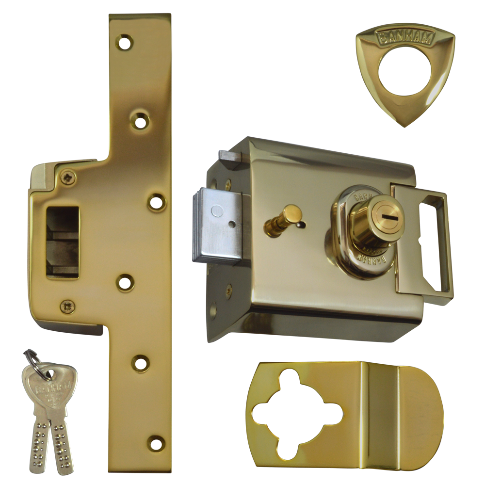 Banham L2000 Rimlock 96mm - Satin Brass