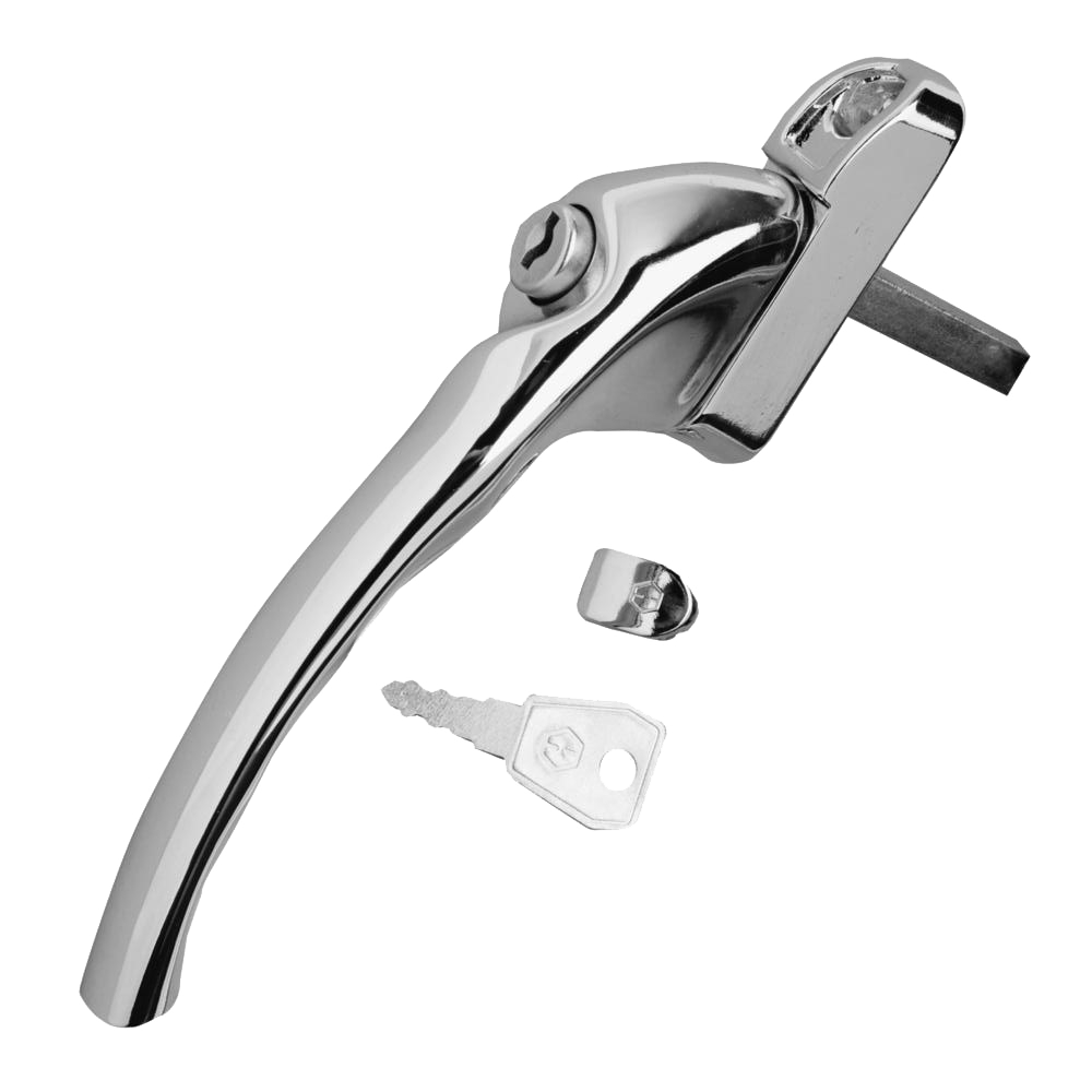 HOPPE UPVC Espag Handle Cranked Right Handed - Silver