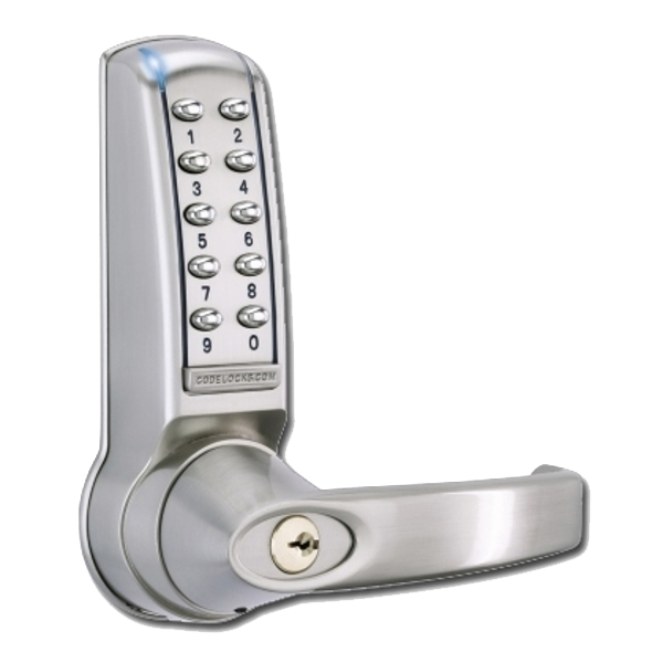 CODELOCKS CL4020 Battery Operated Digital Lock CL4020 Lever Operated - Brushed Steel PVD