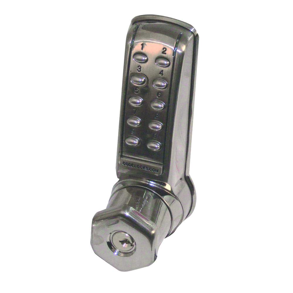 CODELOCKS CL4010 Battery Operated Digital Lock CL4010K Knob Operated - Brushed Steel PVD