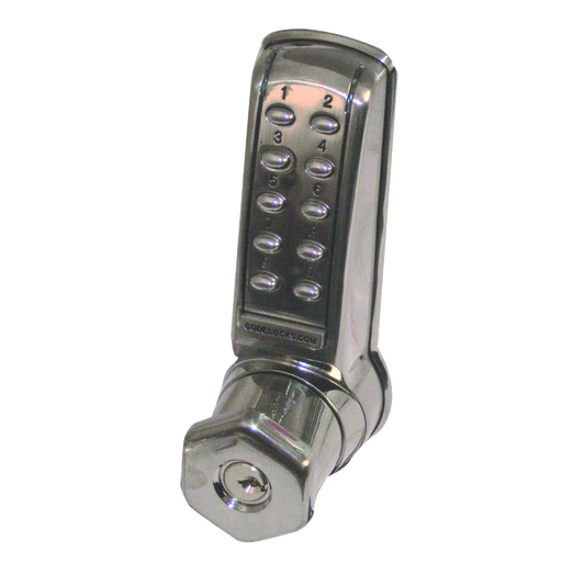 CODELOCKS CL4010 Battery Operated Digital Lock CL4010K Knob Operated - Brushed Steel PVD