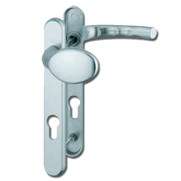 HOPPE Atlanta UPVC Lever Moveable Pad Door Furniture 77G 3831N 1710 92mm Centres - Silver