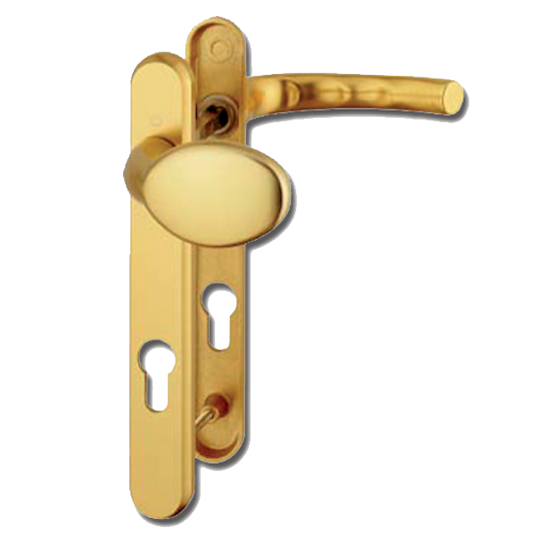 HOPPE Atlanta UPVC Lever Moveable Pad Door Furniture 77G 3831N 1710 92mm Centres - Gold