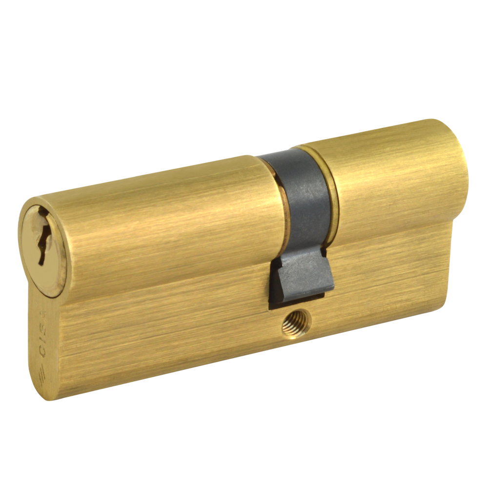 CISA C2000 Euro Double Cylinder 70mm 30/40 25/10/35 Keyed To Differ - Polished Brass
