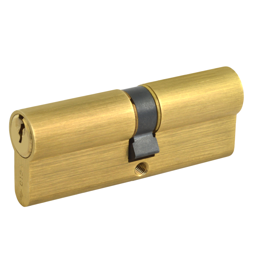 CISA C2000 Euro Double Cylinder 75mm 35/40 30/10/35 Keyed To Differ - Polished Brass