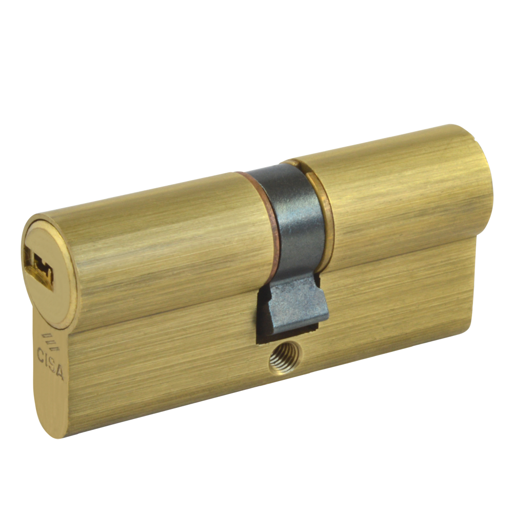 CISA Astral Euro Double Cylinder 70mm 35/35 30/10/30 Keyed To Differ - Polished Brass
