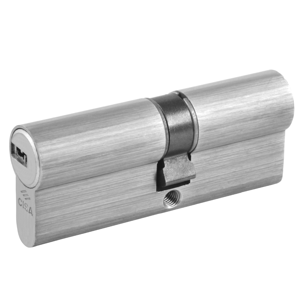 CISA Astral Euro Double Cylinder 80mm 40/40 35/10/35 Keyed To Differ - Nickel Plated