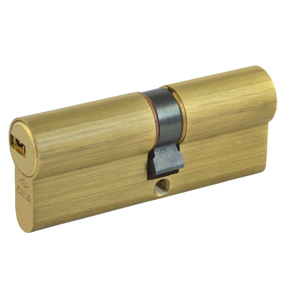 CISA Astral Euro Double Cylinder 80mm 40/40 35/10/35 Keyed To Differ - Polished Brass