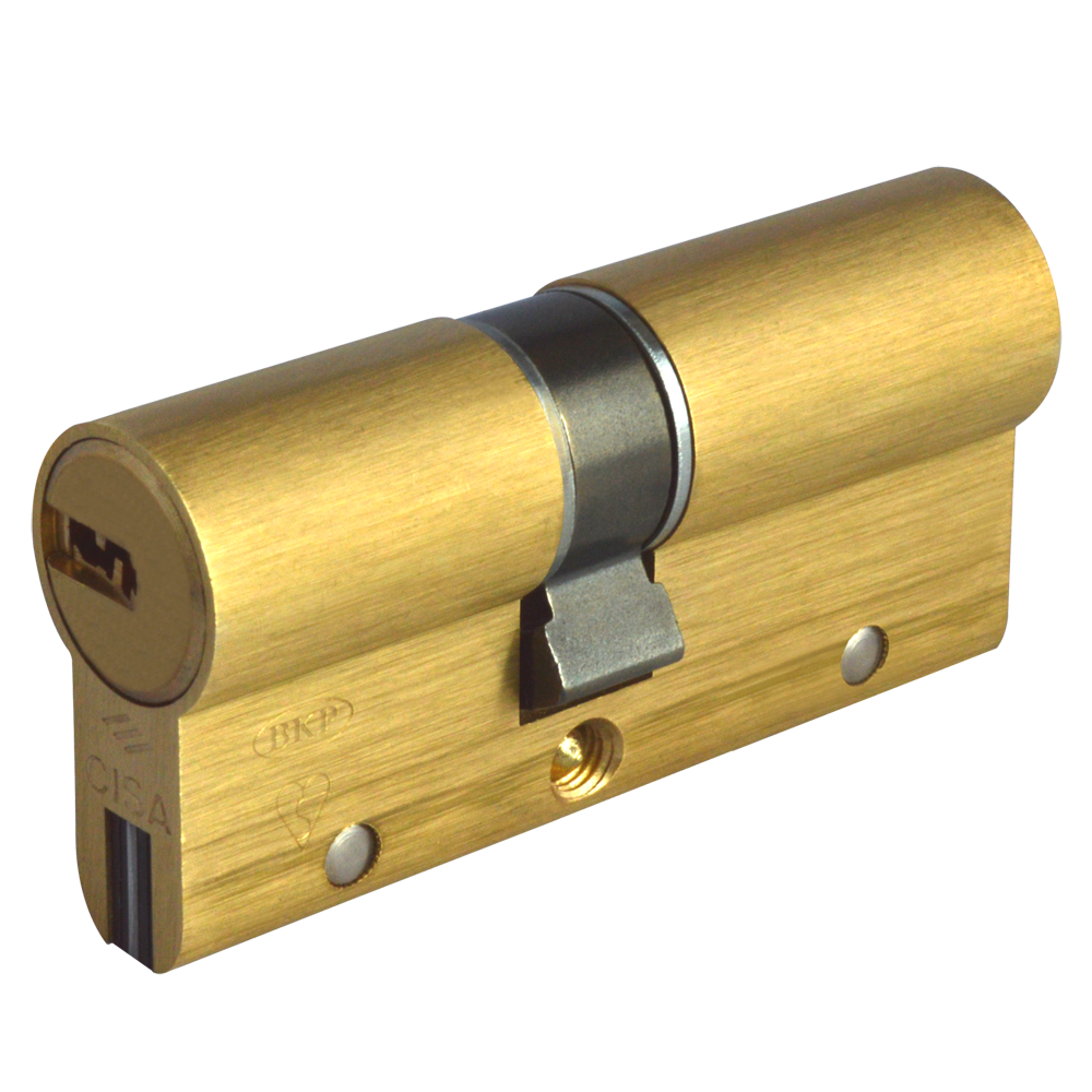CISA Astral S Euro Double Cylinder 70mm 30/40 25/10/35 Keyed To Differ - Polished Brass