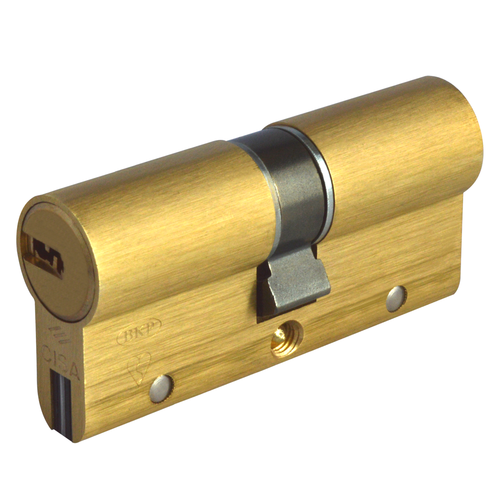 CISA Astral S Euro Double Cylinder 70mm 35/35 30/10/30 Keyed To Differ - Polished Brass