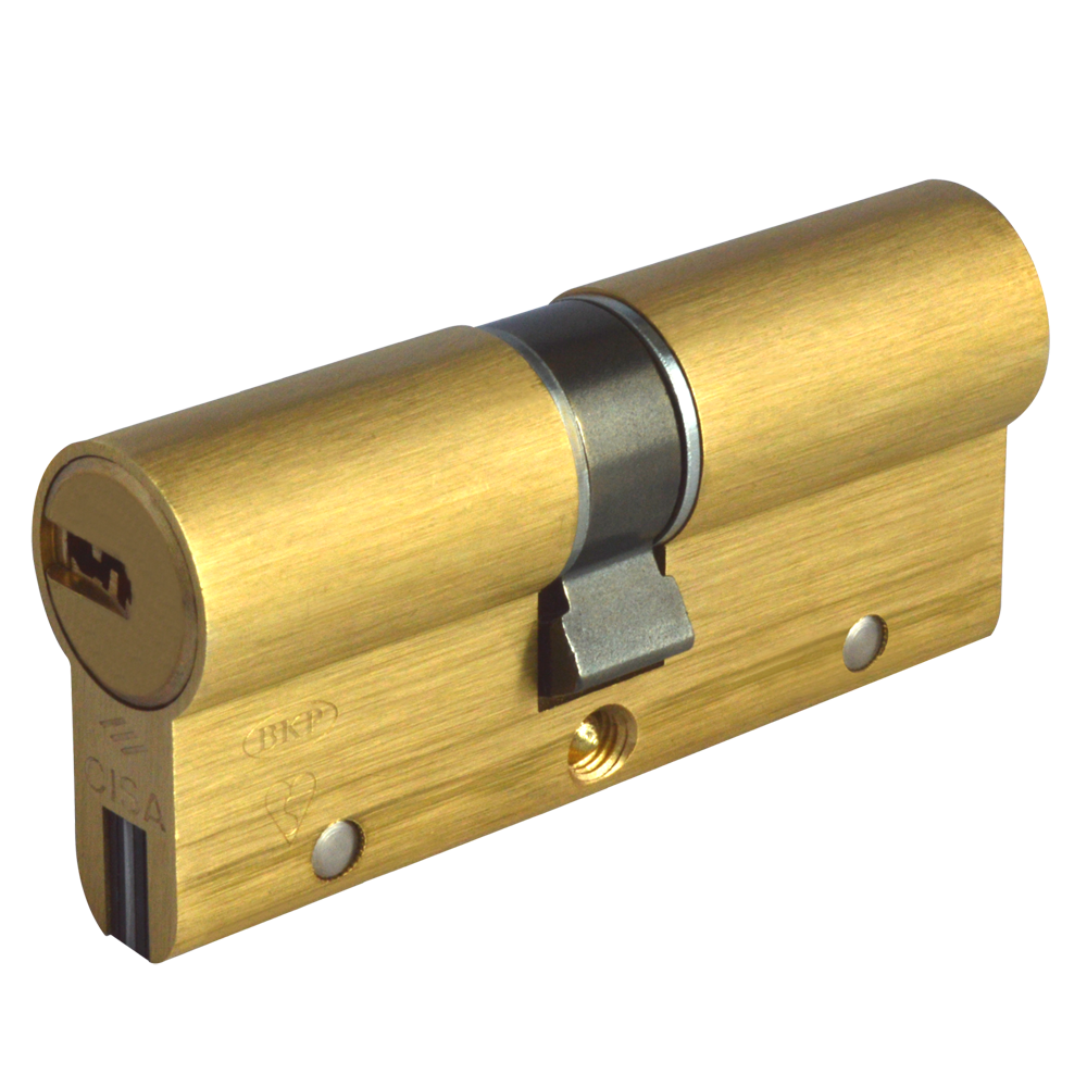 CISA Astral S Euro Double Cylinder 75mm 35/40 30/10/35 Keyed To Differ - Polished Brass