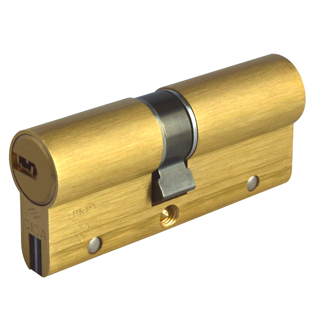 CISA Astral S Euro Double Cylinder 80mm 35/45 30/10/40 Keyed To Differ - Polished Brass