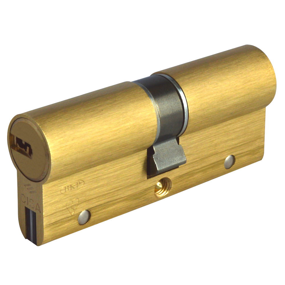 CISA Astral S Euro Double Cylinder 80mm 40/40 35/10/35 Keyed To Differ - Polished Brass