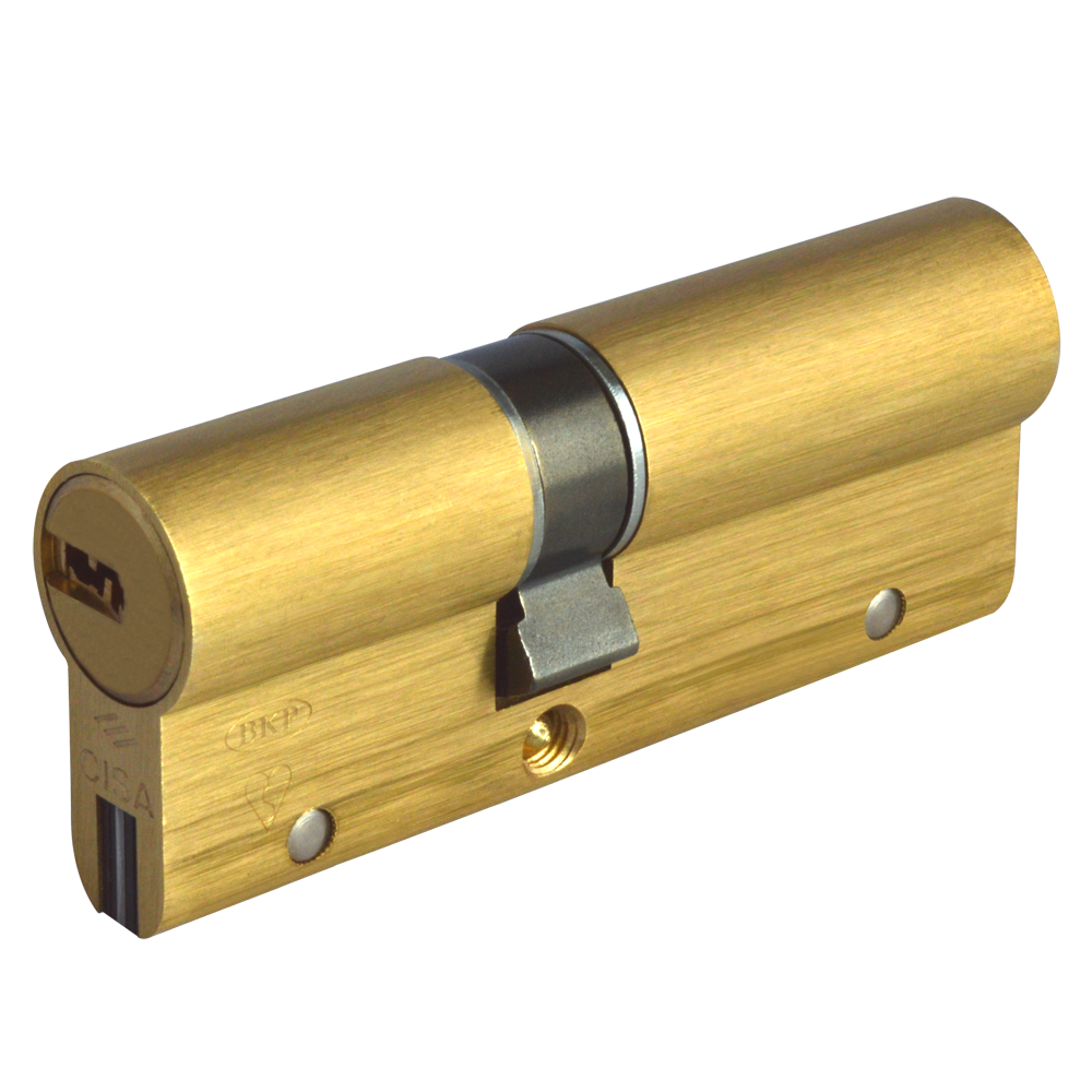 CISA Astral S Euro Double Cylinder 90mm 35/55 30/10/50 Keyed To Differ - Polished Brass