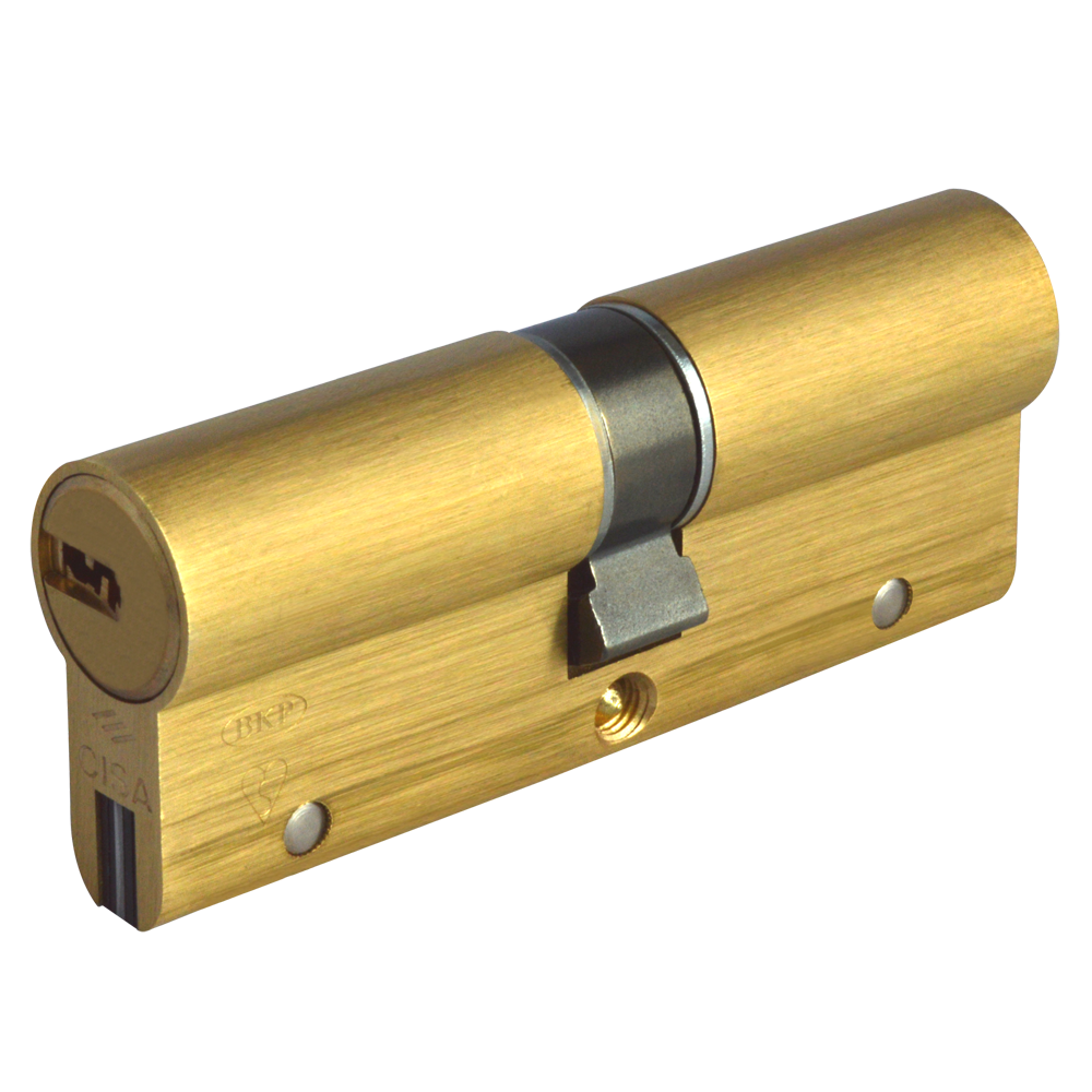 CISA Astral S Euro Double Cylinder 90mm 45/45 40/10/40 Keyed To Differ - Polished Brass