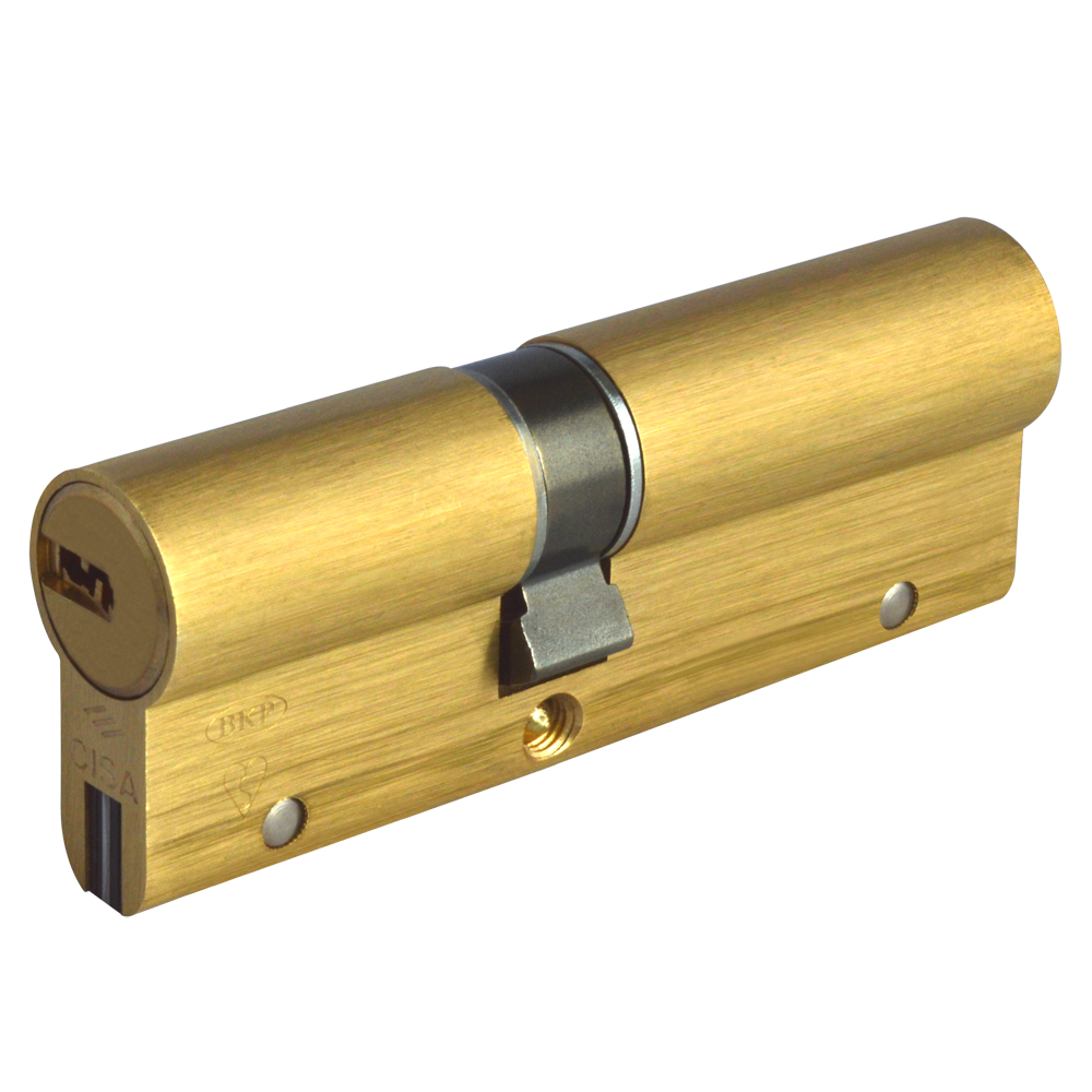 CISA Astral S Euro Double Cylinder 100mm 40/60 35/10/55 Keyed To Differ - Polished Brass