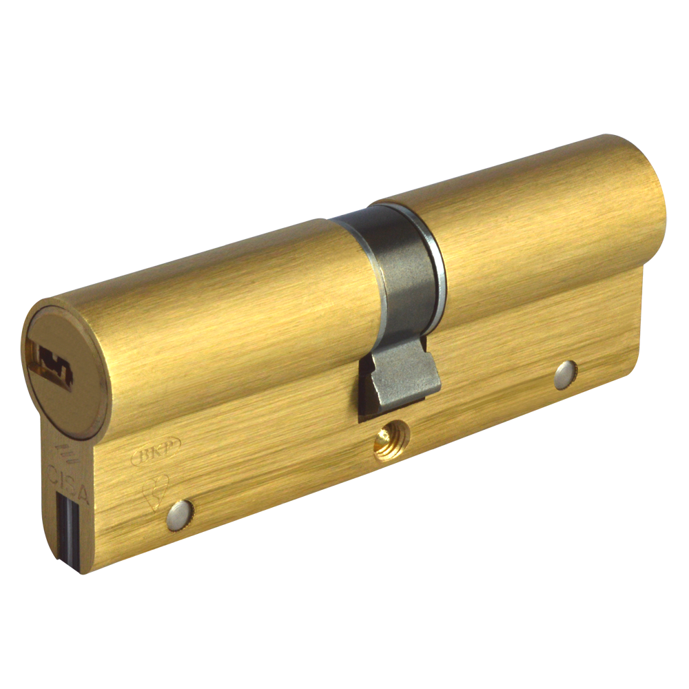 CISA Astral S Euro Double Cylinder 100mm 50/50 45/10/45 Keyed To Differ - Polished Brass