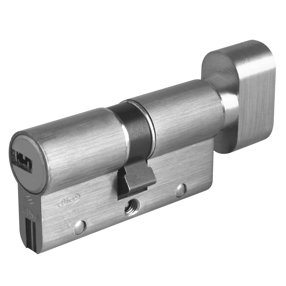 CISA Astral S Euro Key & Turn Cylinder 60mm 30/T30 25/10/T25 Keyed To Differ - Nickel Plated