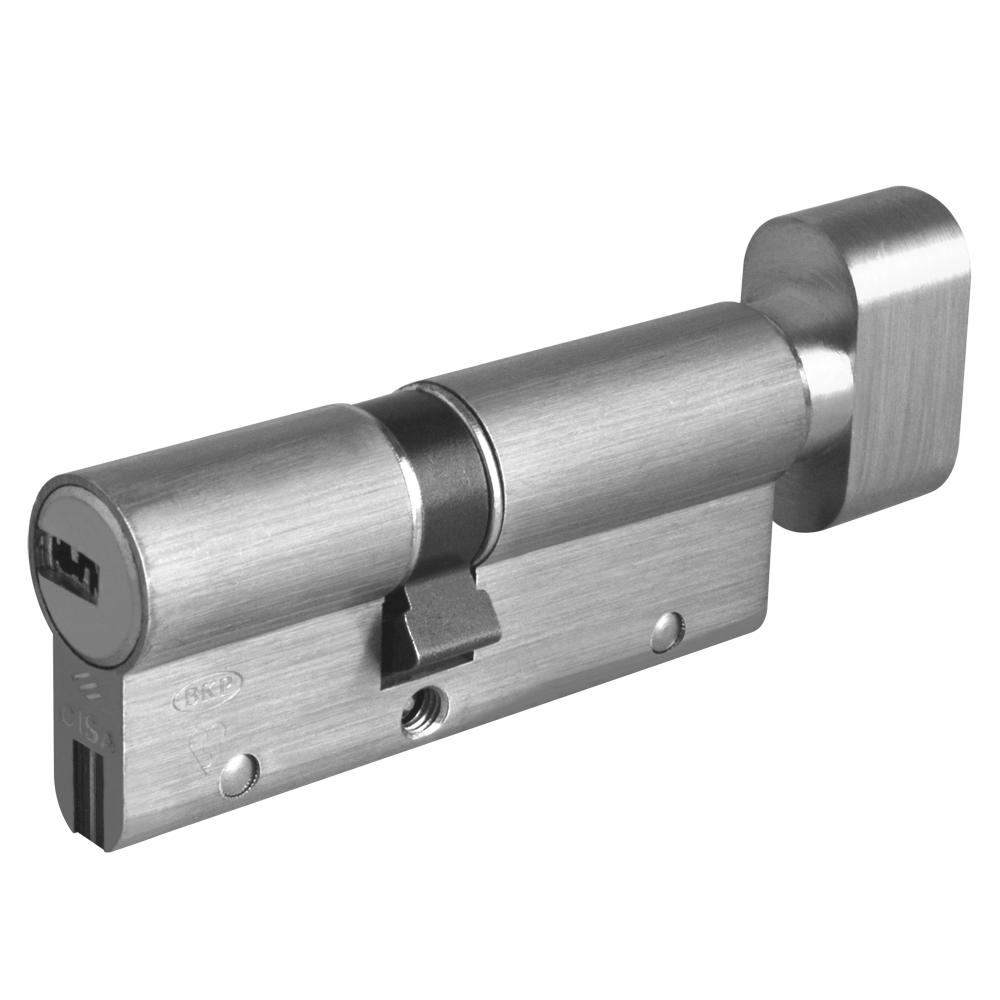 CISA Astral S Euro Key & Turn Cylinder 80mm 35/T45 30/10/T40 Keyed To Differ - Nickel Plated