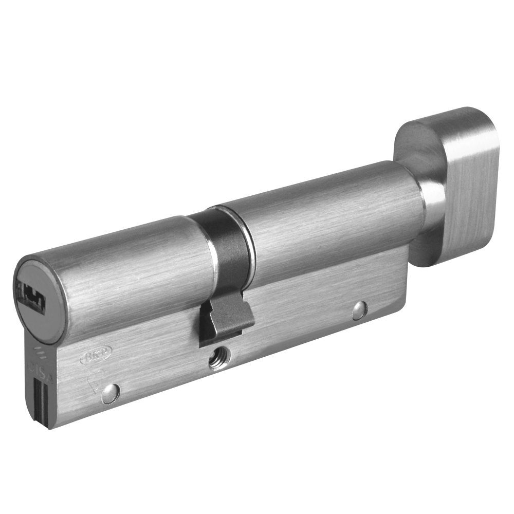 CISA Astral S Euro Key & Turn Cylinder 100mm 45/T55 40/10/T50 Keyed To Differ - Nickel Plated