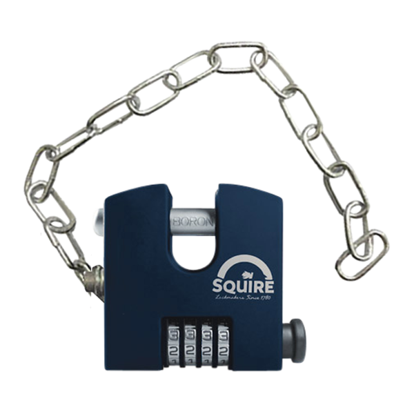 SQUIRE SHCB Sliding Shackle Combination Padlock 65mm c/w Chain