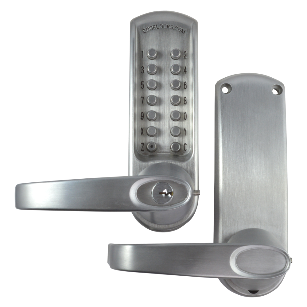 CODELOCKS CL610 Series Digital Lock With Tubular Latch CL615 With Passage Set - Stainless Steel