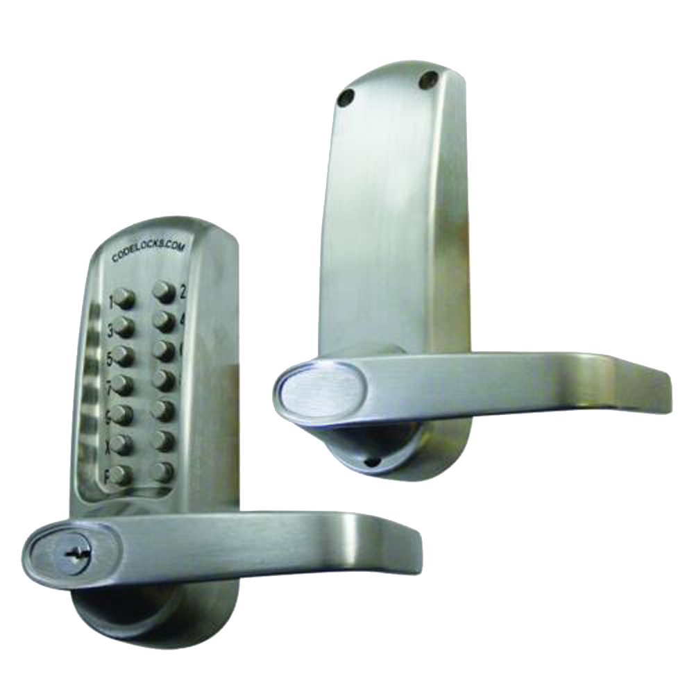 CODELOCKS CL620 Digital Lock With Mortice Lock & Cylinder CL620 Without Passage Set - Stainless Steel