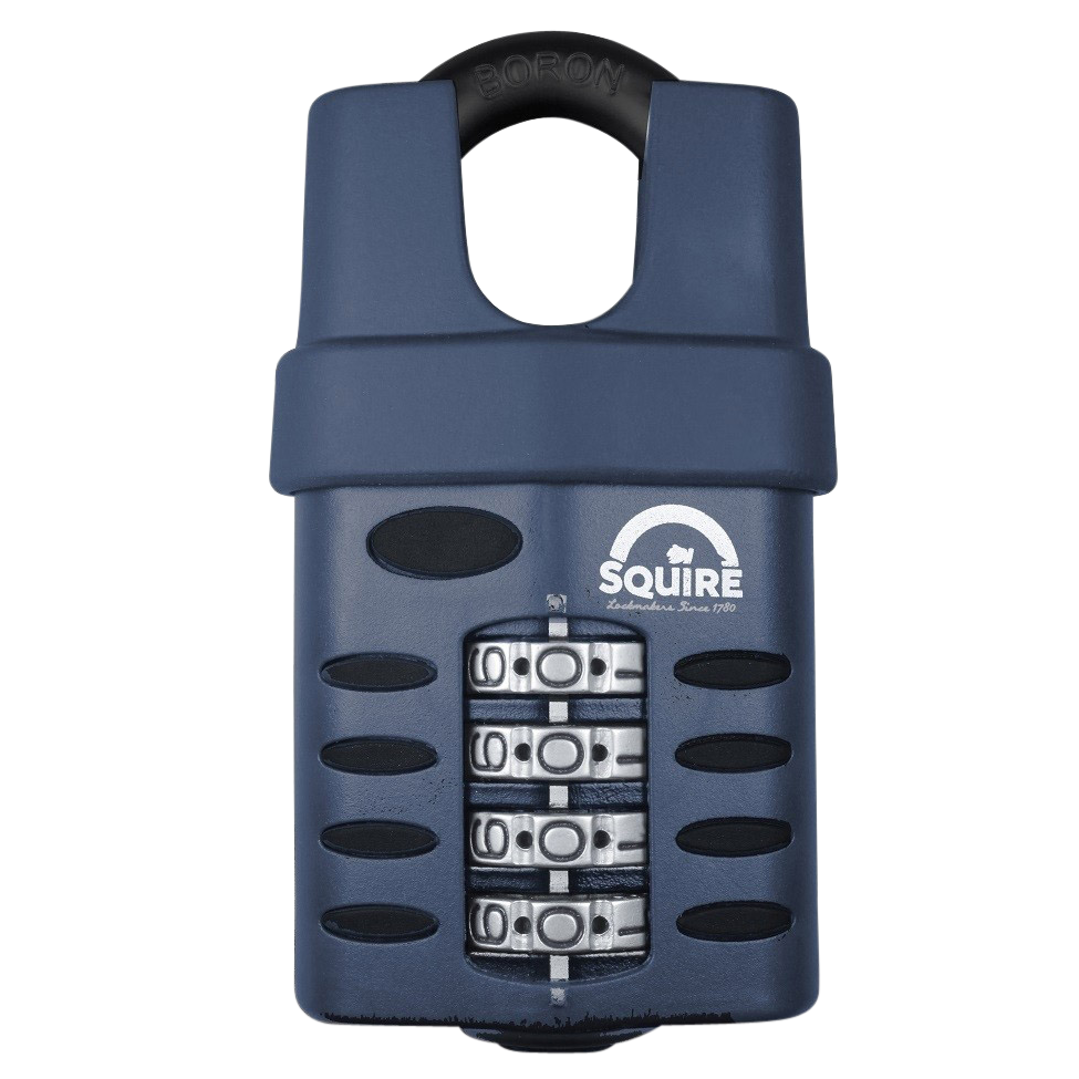 SQUIRE CP50 Series 50mm Steel Shackle Combination Padlock CP50CS Closed Shackle Pro - Blue