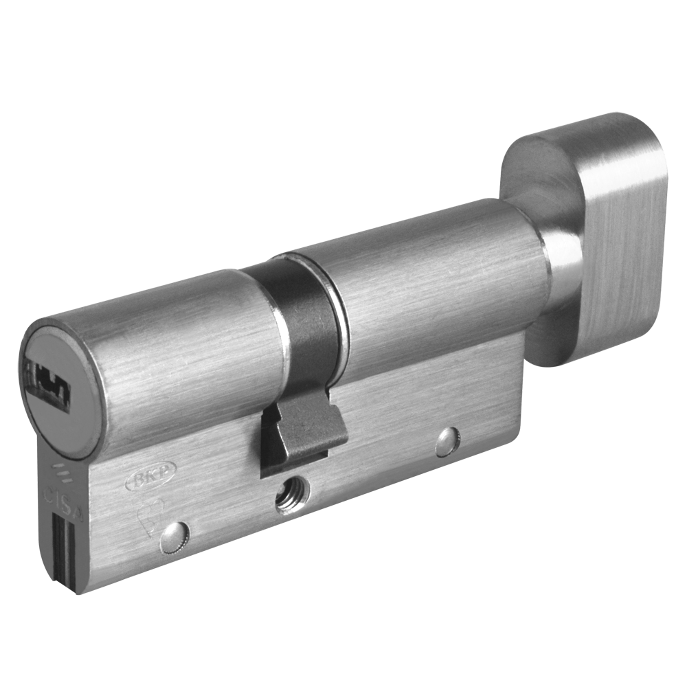 CISA Astral S Euro Key & Turn Cylinder 70mm 30/T40 25/10/T35 Keyed To Differ - Nickel Plated