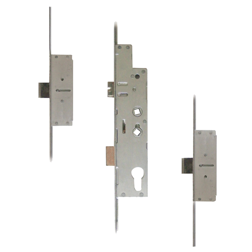 FULLEX Crimebeater 20mm Lever Operated Latch & Deadbolt Twin Spindle - 2 Dead Bolt 35/92-62 20mm Radius Faceplate
