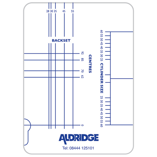 ALDRIDGE Multipoint Lock & Cylinder Gauge Perspex - Clear