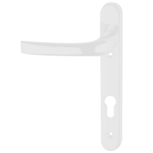ASEC 92 Lever UPVC Furniture - 220mm Backplate White