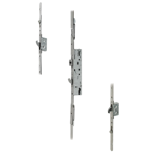 DOORMASTER Professional Lever Operated Latch & Hook - 2 Adjustable Hooks 2 Rollers (UPVC Door) 35/92