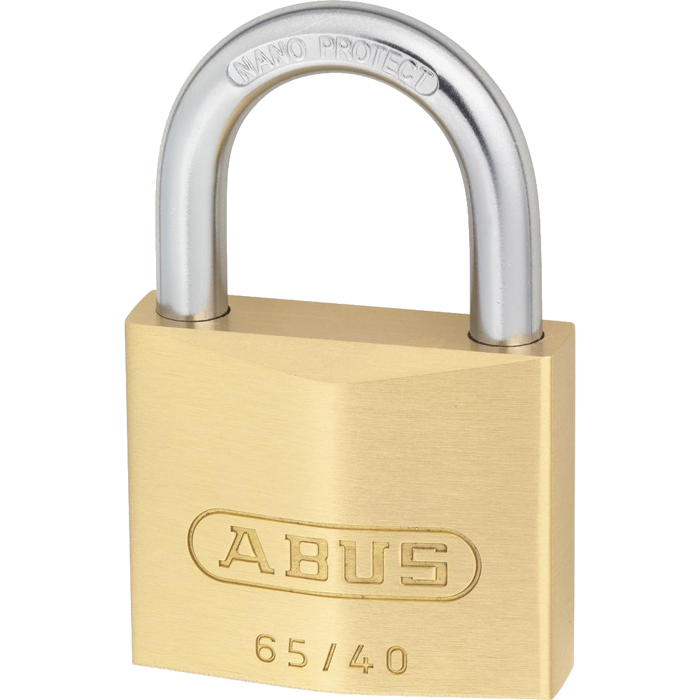 ABUS 65 Series Brass Open Shackle Padlock 40mm Quad Pack 65/40 Pro - Brass