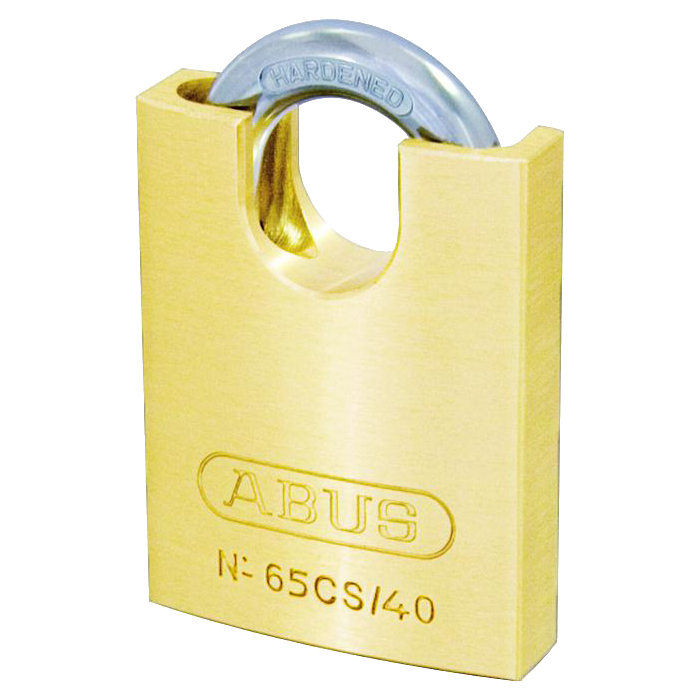ABUS 65 Series Brass Closed Shackle Padlock 40mm Keyed to Differ 65CS/40 Pro - Brass