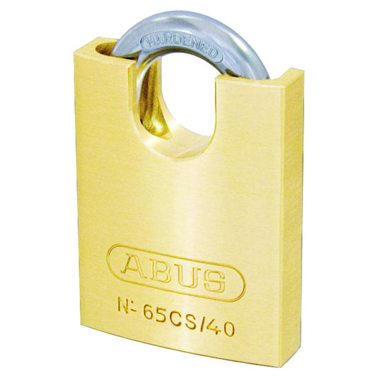ABUS 65 Series Brass Closed Shackle Padlock 40mm Keyed to Differ 65CS/40 Pro - Brass