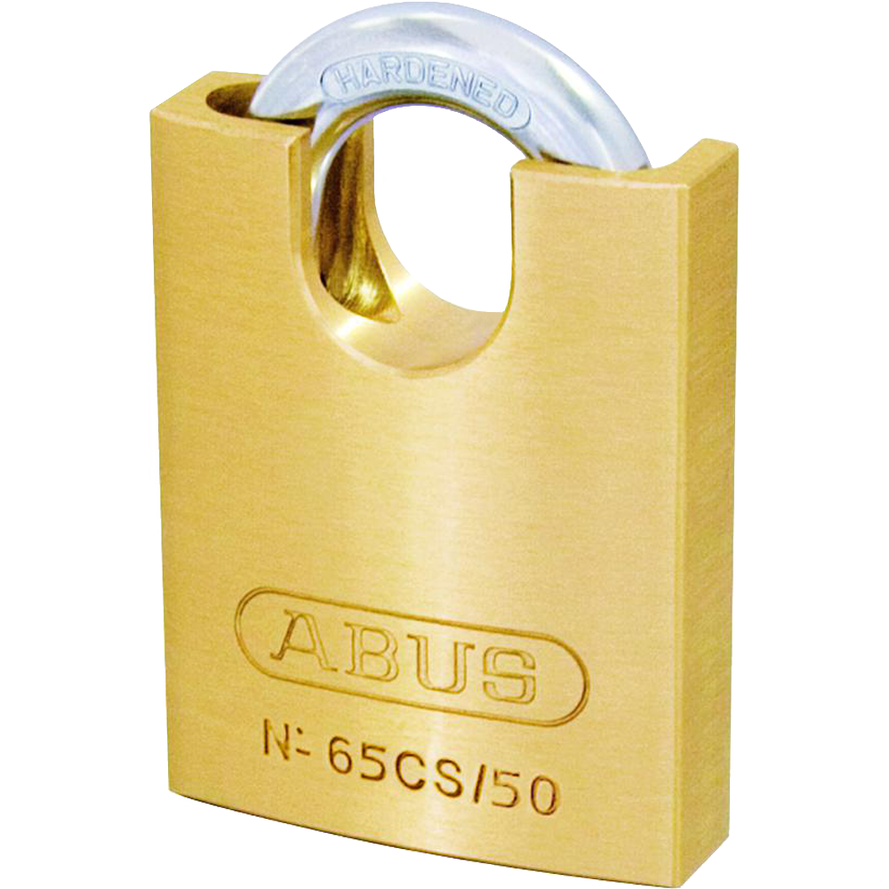 ABUS 65 Series Brass Closed Shackle Padlock 50mm Keyed to Differ 65CS/50 Pro - Brass