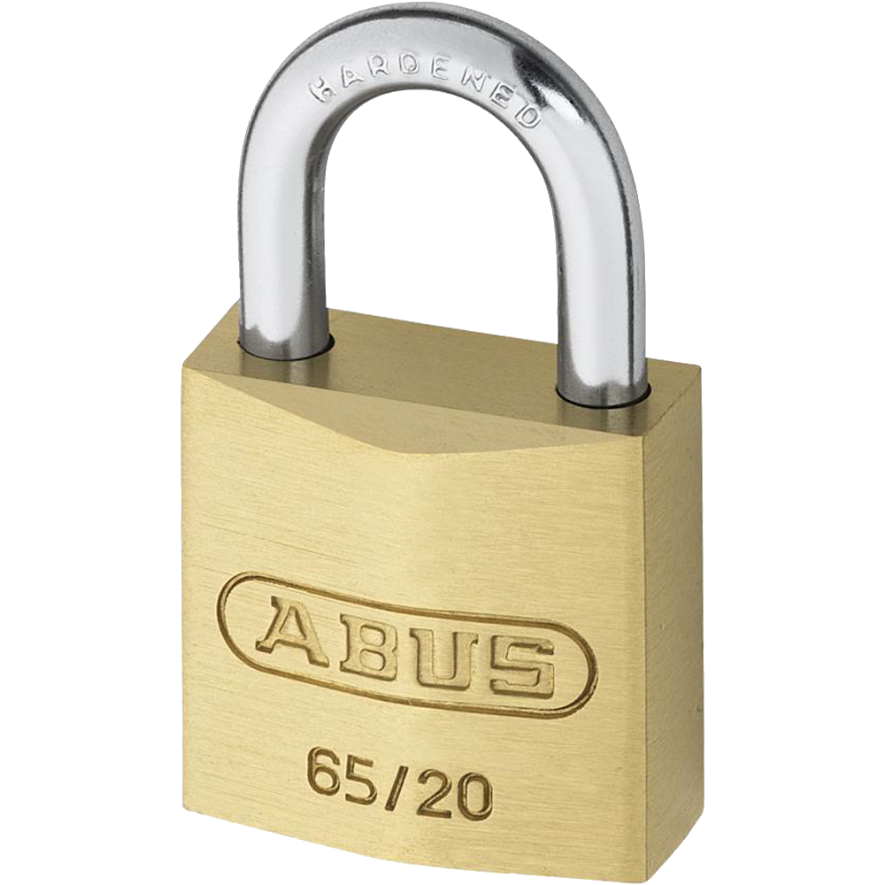 ABUS 65 Series Brass Open Shackle Padlock 20mm Keyed Alike 6203 65/20 - Brass