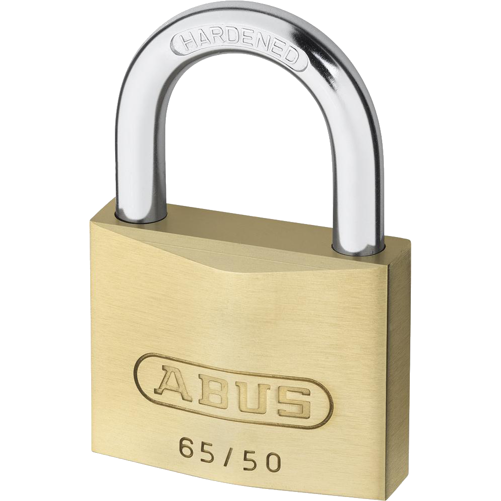 ABUS 65 Series Brass Open Shackle Padlock 50mm MK 65502 65/50 - Brass