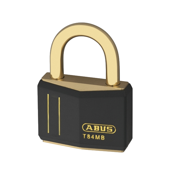 ABUS T84MB Series Brass Open Shackle Padlock 43mm Brass Shackle Keyed Alike 8401 T84MB/40 - Black