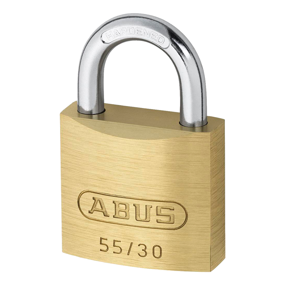 ABUS 55 Series Brass Open Shackle Padlock 29mm Keyed To Differ 55/30 Pro - Brass