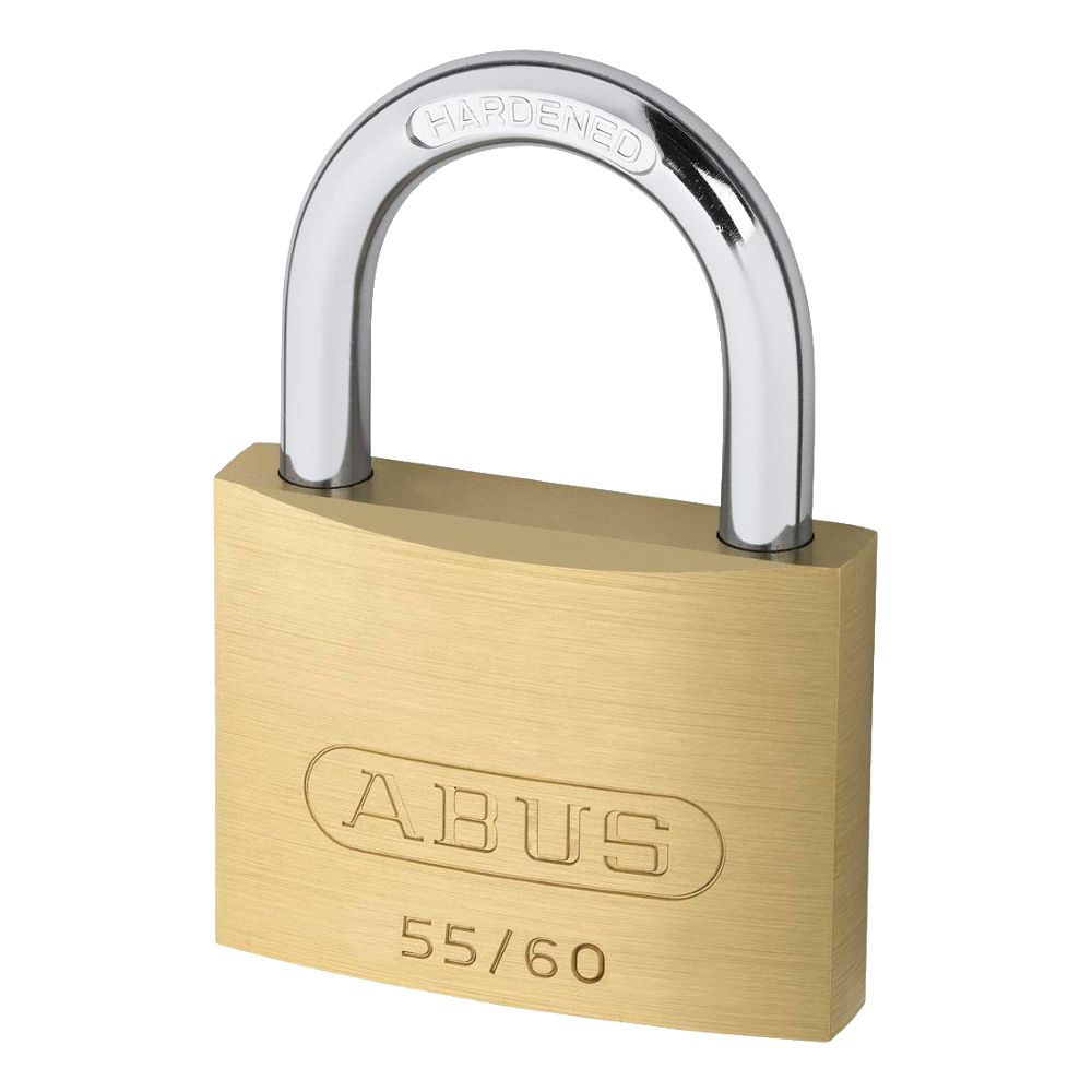 ABUS 55 Series Brass Open Shackle Padlock 58mm Keyed To Differ 55/60 Pro - Brass
