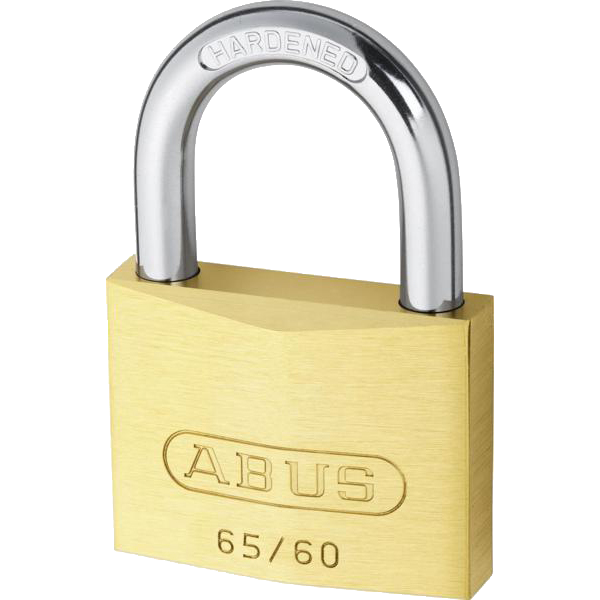 ABUS 65 Series Brass Open Shackle Padlock 60mm Keyed Alike 601 65/60 - Brass
