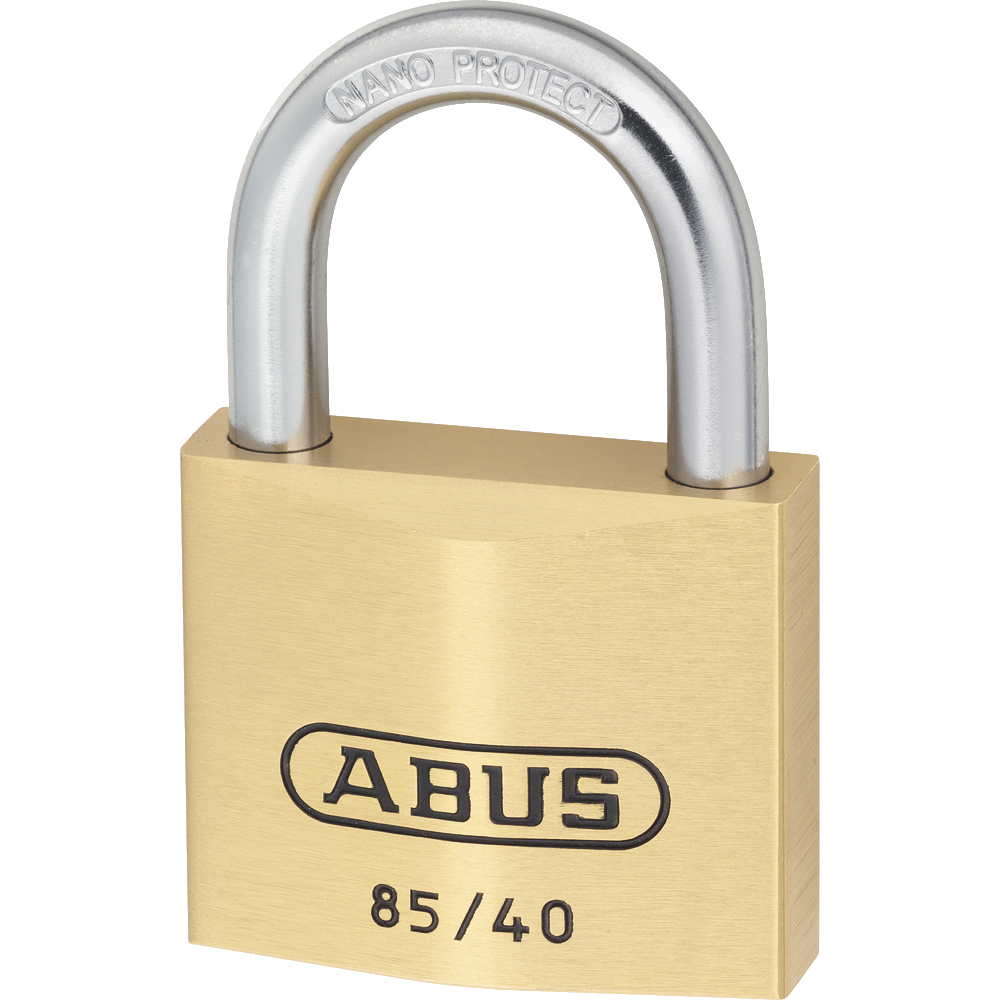 ABUS 85 Series Brass Open Shackle Padlock 40mm Keyed Alike 709 85/40 - Brass
