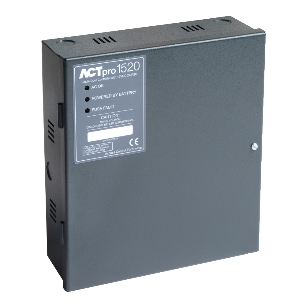ACT ACTpro 1520 Single Door IP Controller with PSU Black - Grey