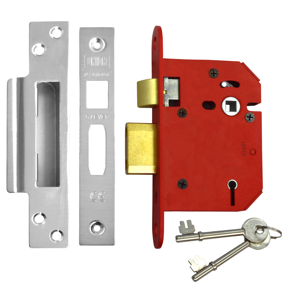 UNION J2205 StrongBOLT 5 Lever Sashlock 75mm Keyed To Differ Pro - Stainless Steel