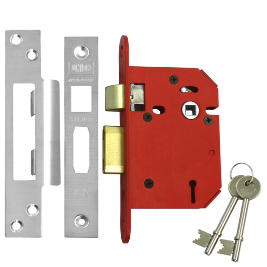 UNION J2203 StrongBOLT 3 Lever Sashlock 75mm Keyed To Differ - Stainless Steel